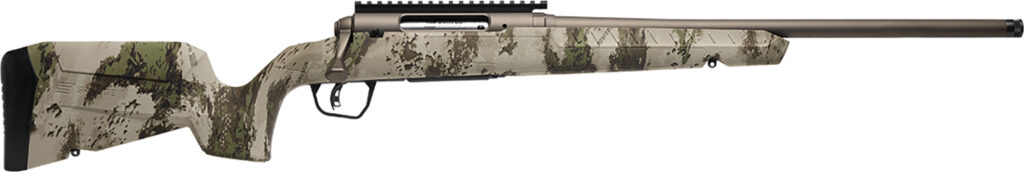 Savage Arms Axis 2 Pro Compact .308 Win Rifle, 20" Barrel, Woodland Camo Synthetic Stock