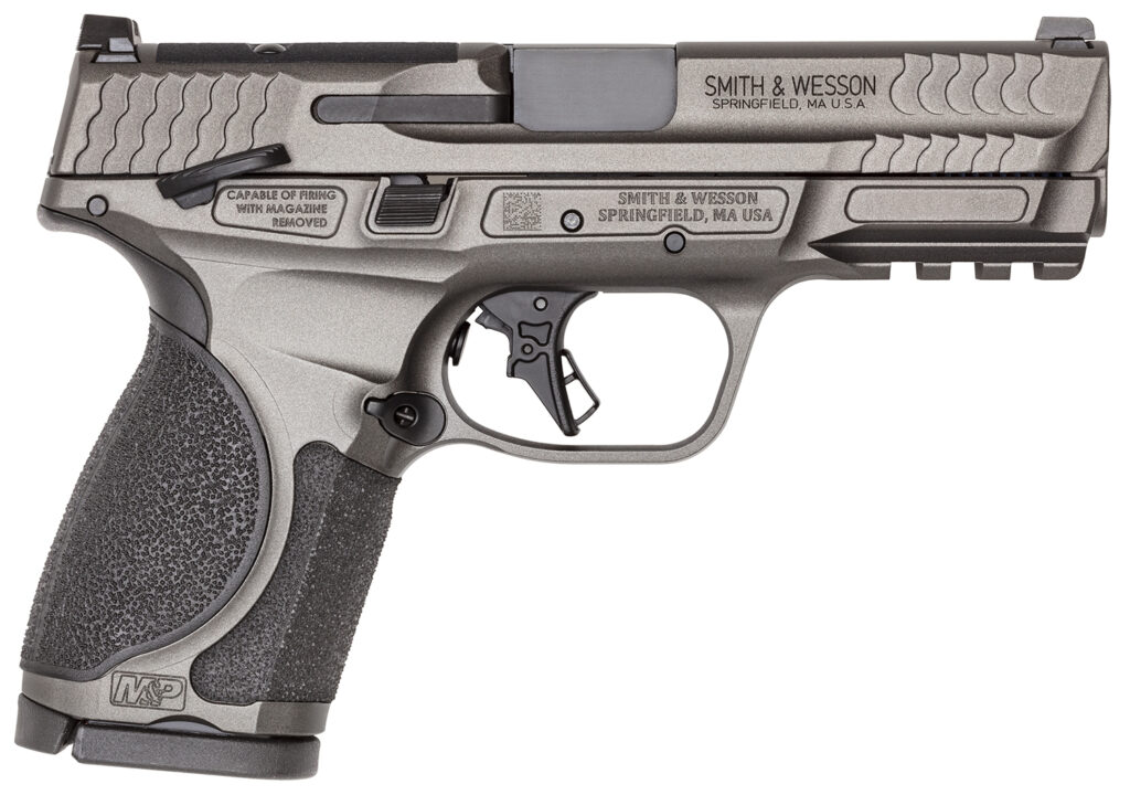 Smith & Wesson M&P9 M2.0 Metal Compact, 9mm Pistol, 4" Barrel, Gray, Thumb Safety, 15+1 Capacity
