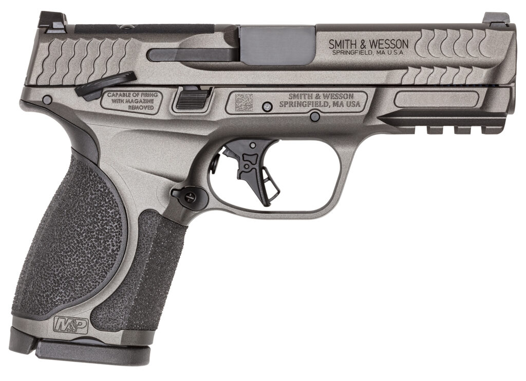 Smith & Wesson M&P9 M2.0 Metal Compact, 9mm Pistol, 4" Barrel, Gray, Thumb Safety, 10+1 Capacity