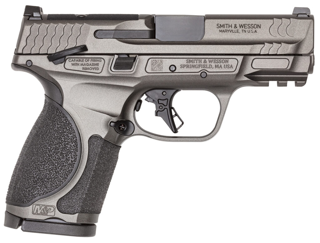Smith & Wesson M&P9 M2.0 Metal Compact, 9mm Pistol, 3.6" Barrel, Gray, Thumb Safety, 15+1 Capacity