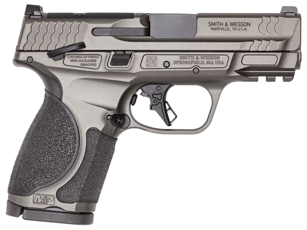 Smith & Wesson M&P9 M2.0 Metal Compact, 9mm Pistol, 3.6" Barrel, Gray, Thumb Safety, 10+1 Capacity