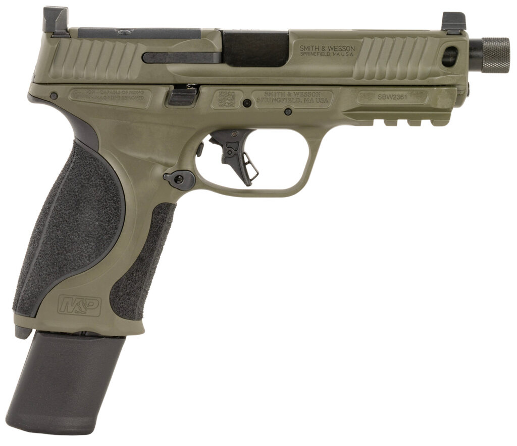Smith & Wesson Performance Center M&P9 M2.0 Metal, 9mm Pistol, 4.8" Barrel, OD Green, No Thumb Safety, 23+1 Capacity