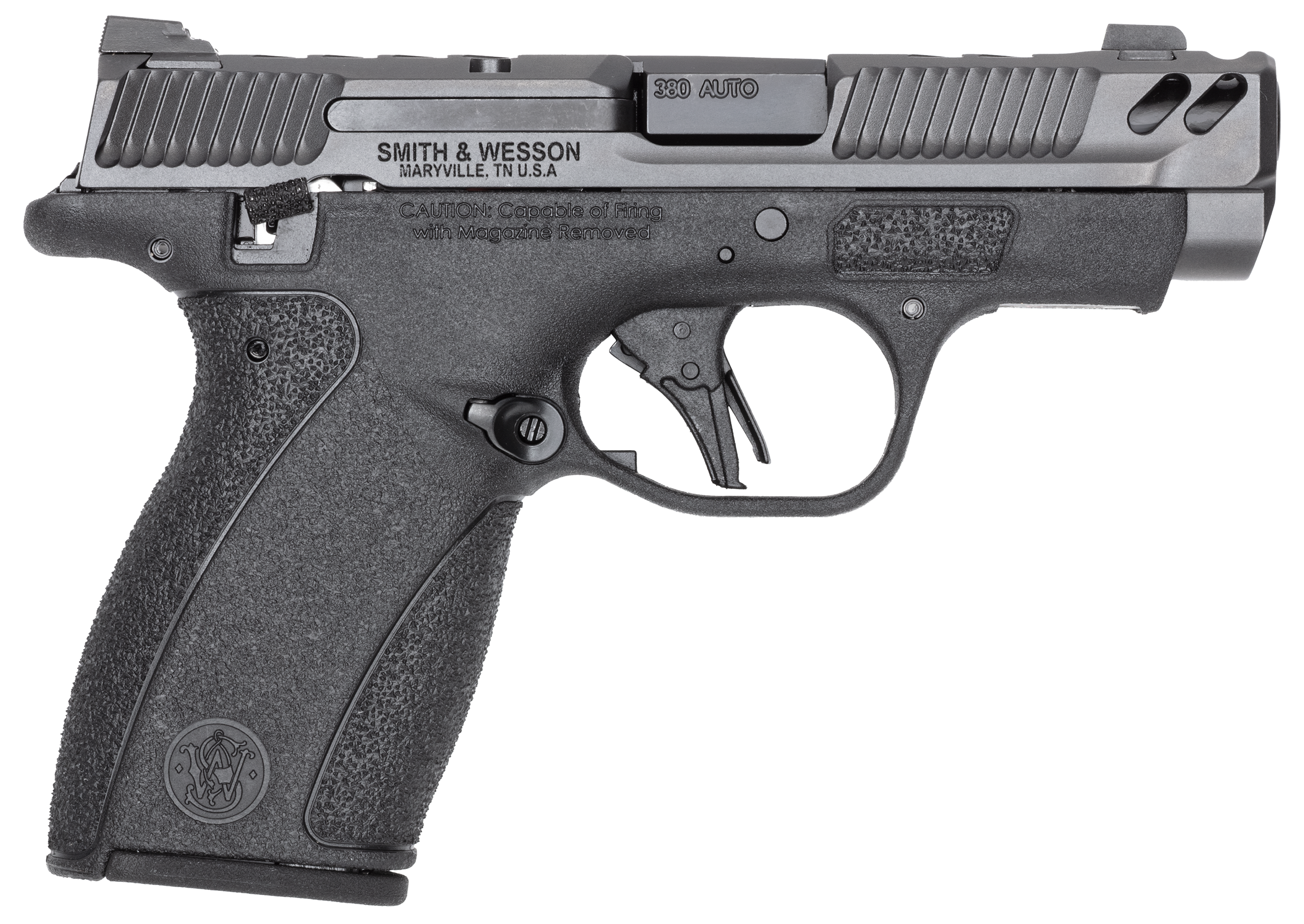 Smith & Wesson Performance Center Bodyguard 2.0 Carry Comp, .380 ACP Pistol, 3.1" Barrel, Gray/Black, Thumb Safety, 12+1 Capacity