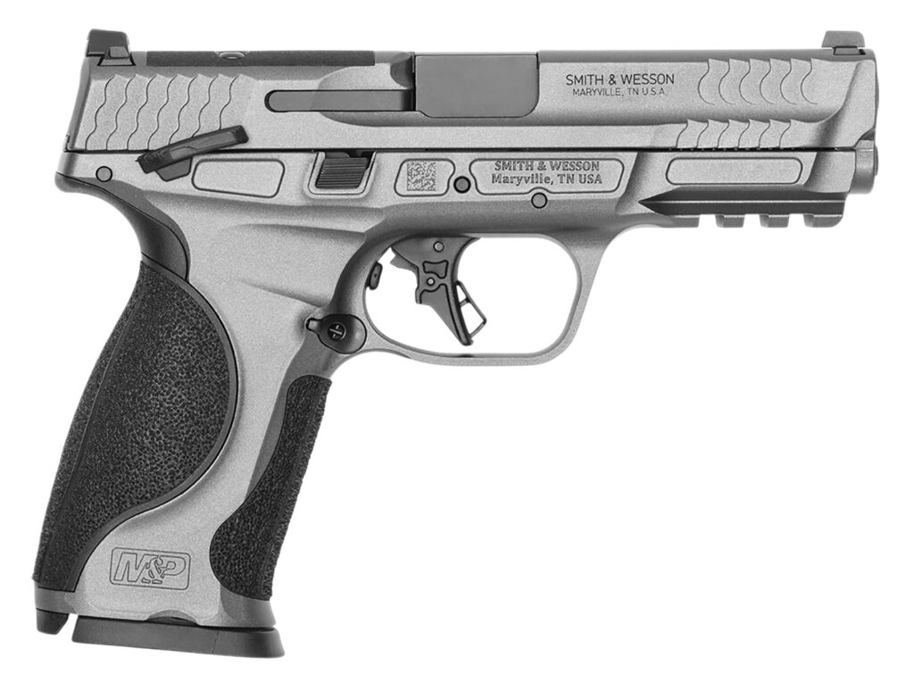 Smith & Wesson M&P9 M2.0 Metal, 9mm Pistol, 4.25" Barrel, Tungsten Gray, Thumb Safety, CA Compliant, 10+1 Capacity