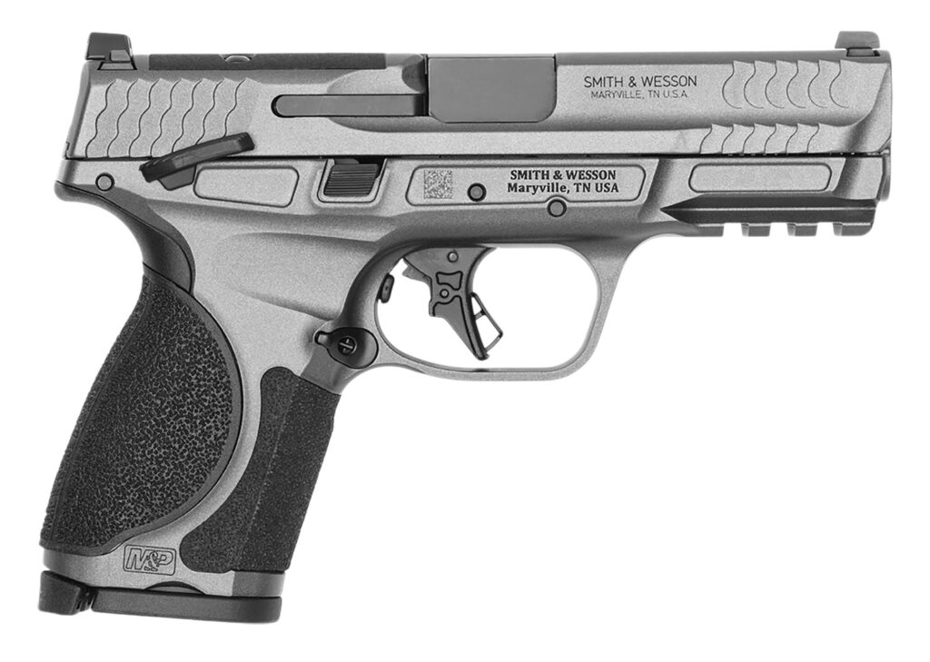 Smith & Wesson M&P9 M2.0 Metal Compact, 9mm Pistol, 4" Barrel, Tungsten Gray, Thumb Safety, CA Compliant, 10+1 Capacity