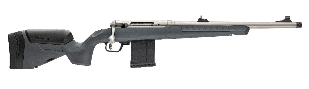 Savage Arms 110 Ridge Hunter .308 Win Rifle, 18" Barrel, Gray Trophy Stock With LOP Adjustment