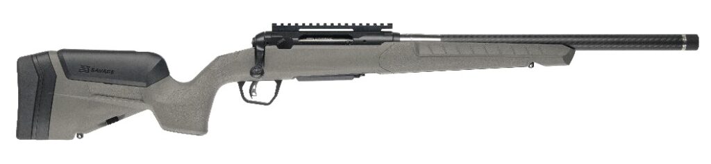 Savage Arms 110 Carbon Hunter .350 Legend Rifle, 18" Barrel, Gray Trophy Stock With Adj LOP