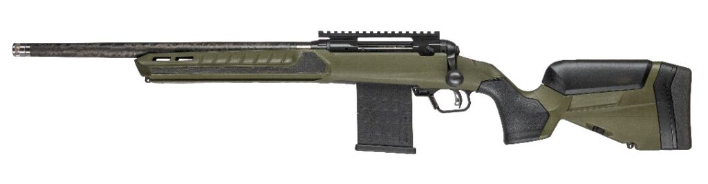 Savage Arms 110 Ultralite Predator Left-Hand 6mm ARC Rifle, 18" Barrel, Green Accustock With Accufit V2
