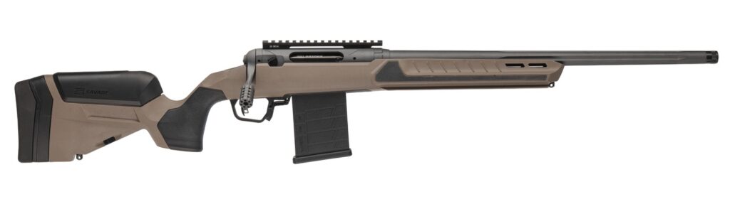 Savage Arms 110 Core Tactical 6.5 Creedmoor Rifle, 24" Barrel, Coyote Tan Accufit V2 Tactical Stock
