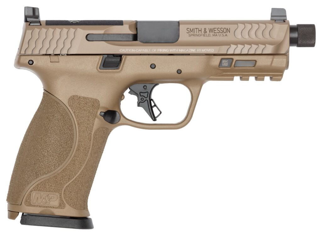 Smith & Wesson M&P9 M2.0, 9mm Pistol, 4.72" Barrel, FDE, No Thumb Safety