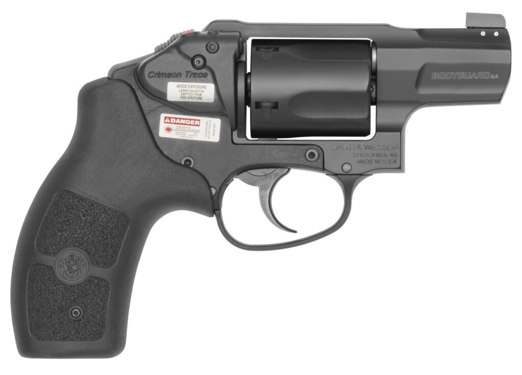 Smith & Wesson Bodyguard 38 2.0, .38 Special +P Revolver, 1.88" Barrel, Matte Black, Crimson Trace Laser Grip, 5-Round Capacity