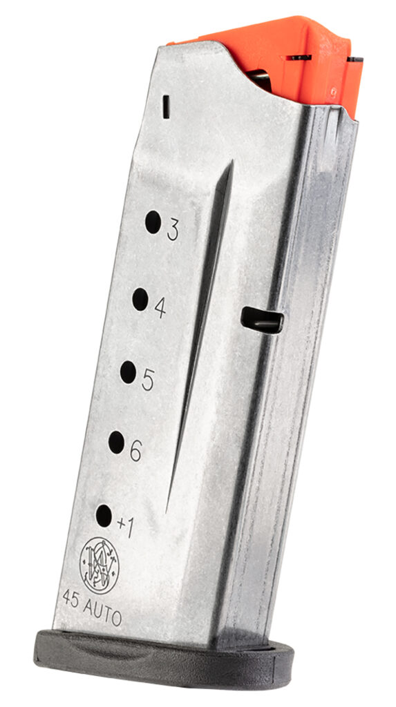 Smith & Wesson M&P45 Shield .45 ACP 6-Round Magazine, Stainless Steel
