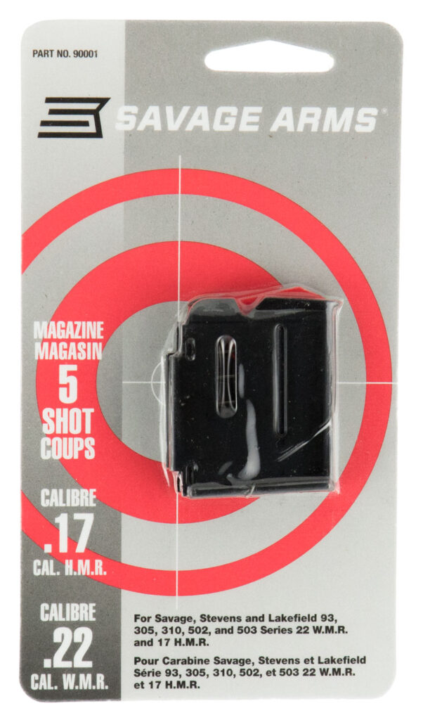 Savage Arms Model 93 Magazine, .22 WMR/.17 HMR, 5-Round, Black