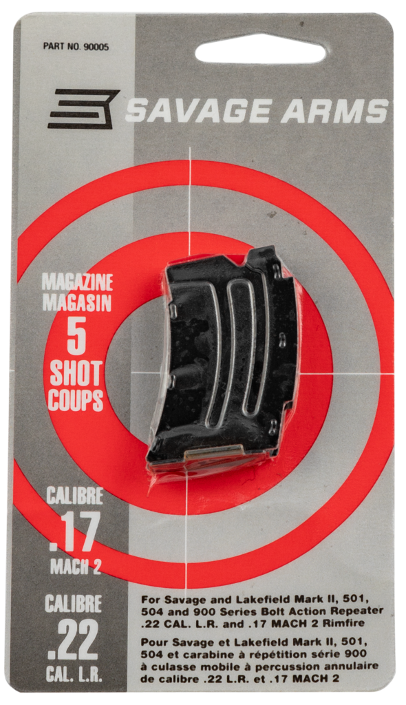Savage Arms Mark II Magazine, .22 LR/.17 Mach 2/.21 Sharp, 5-Round, Black