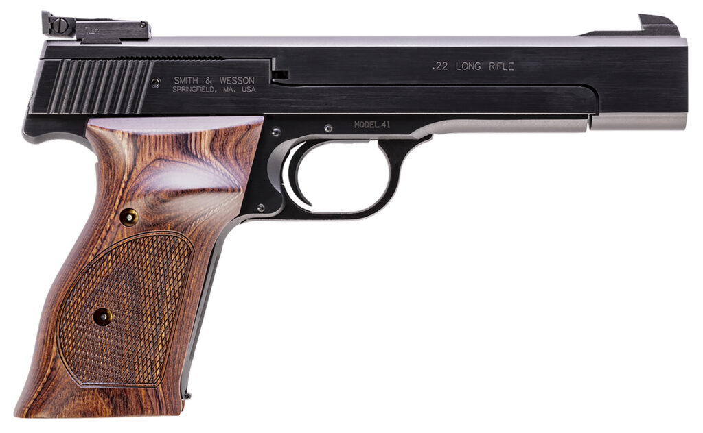 Smith & Wesson Model 41, .22 LR Pistol, 5.5" Barrel, Blued, Thumb Safety, 10+1 Capacity
