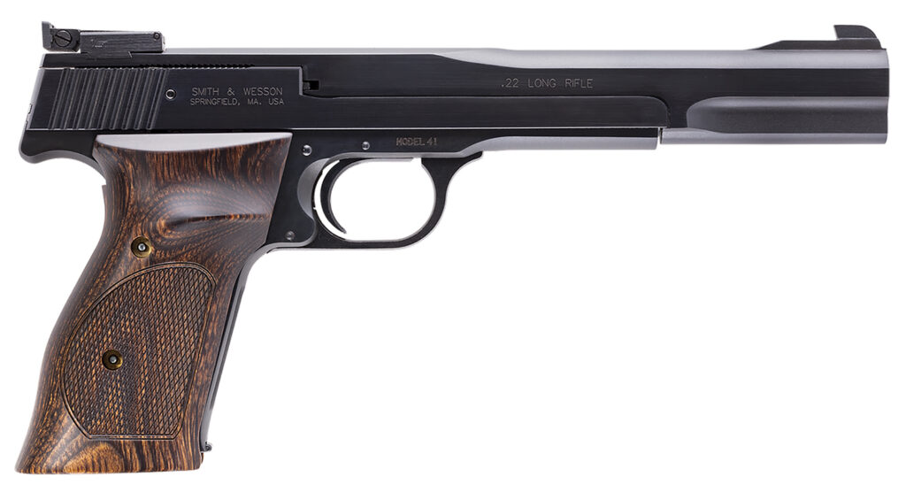 Smith & Wesson Model 41, .22 LR Pistol, 7" Barrel, Blued, Thumb Safety, 10+1 Capacity