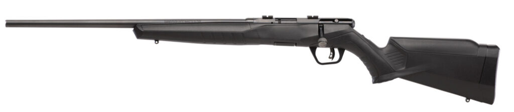Savage Arms B Series F Left-Hand .22 LR Rifle, 21" Barrel, Black Synthetic Stock