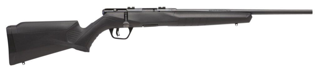 Savage Arms B Series F .17 HMR Rifle, 18" Barrel, Black Synthetic Stock