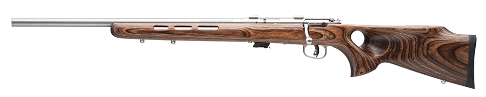 Savage Arms Mark 2 BTV Left-Hand .22 LR Rifle, 21" Barrel, Walnut Laminate Thumbhole