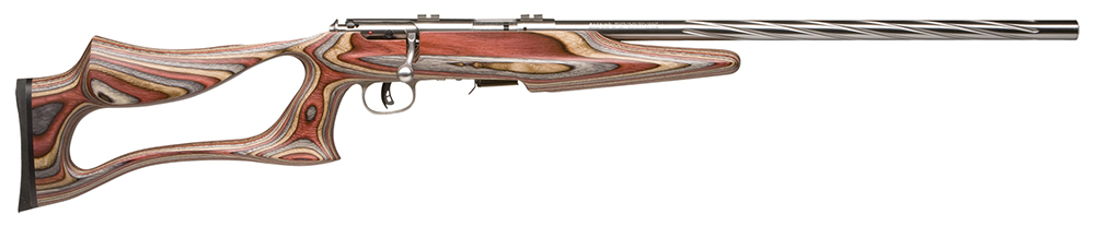Savage Arms 93 Bsev .22 WMR Rifle, 21" Barrel, Brown/Tan Thumbhole