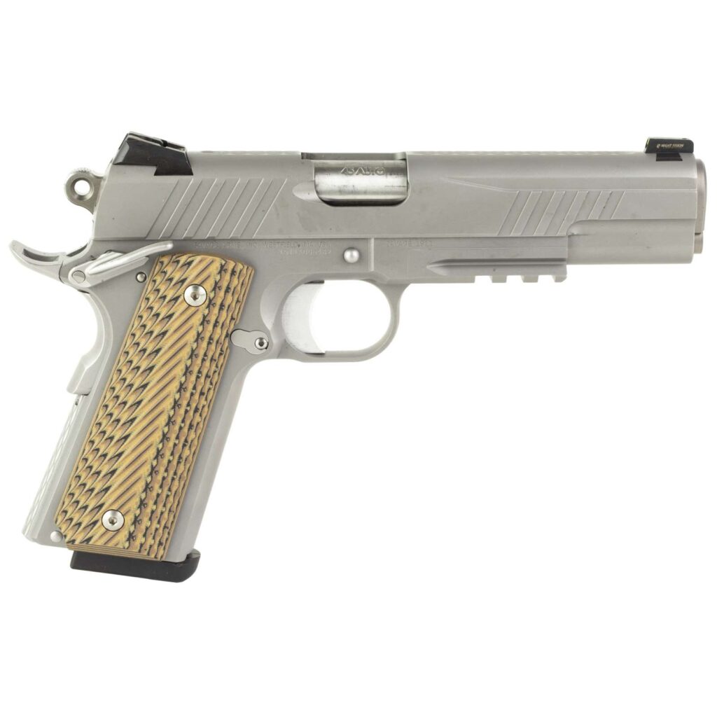 Savage Arms 1911 Government .45 ACP Pistol, 5" Barrel, Stainless Steel, Accessory Rail