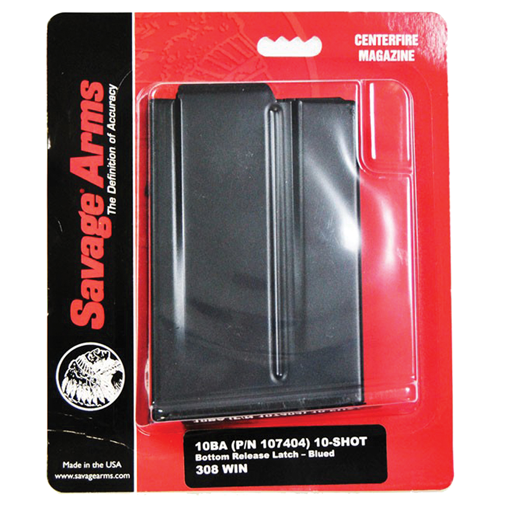 Savage Arms Model 10 BA Magazine, .308 Win/6.5 Creedmoor, 10-Round, Matte Blued