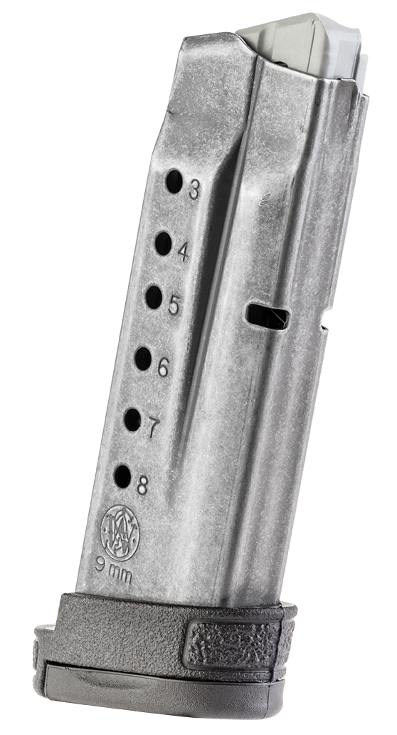 Smith & Wesson M&P9 Shield 9mm 8-Round Magazine, Finger Rest, Stainless Steel