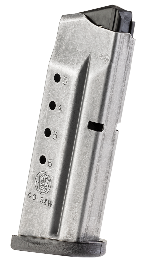 Smith & Wesson M&P40 Shield .40 S&W 6-Round Magazine, Stainless Steel