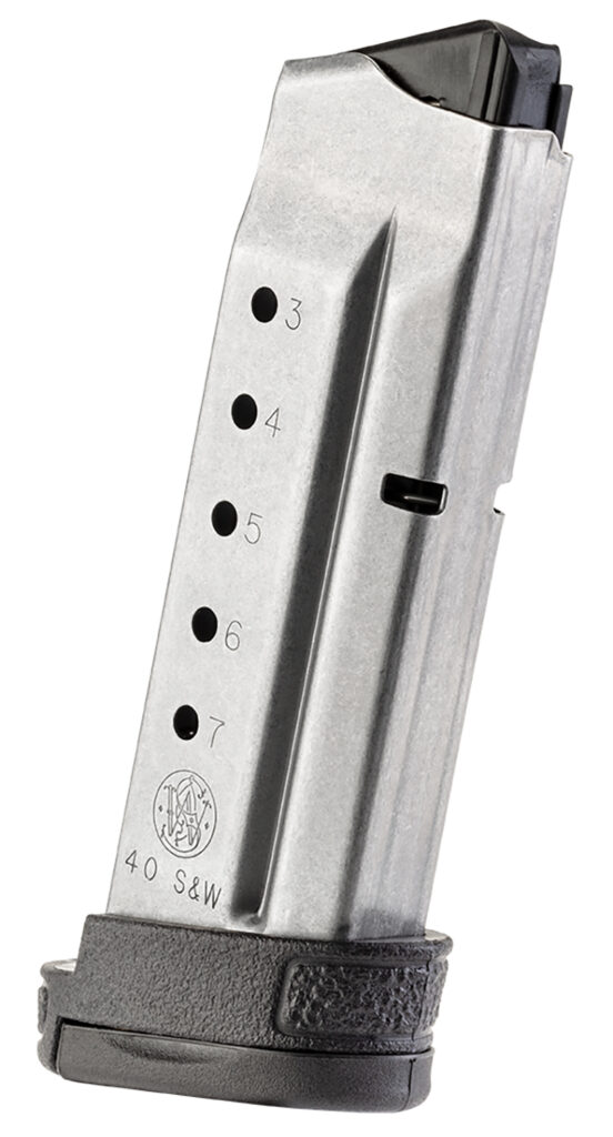 Smith & Wesson M&P40 Shield .40 S&W 7-Round Magazine, Finger Rest, Stainless Steel