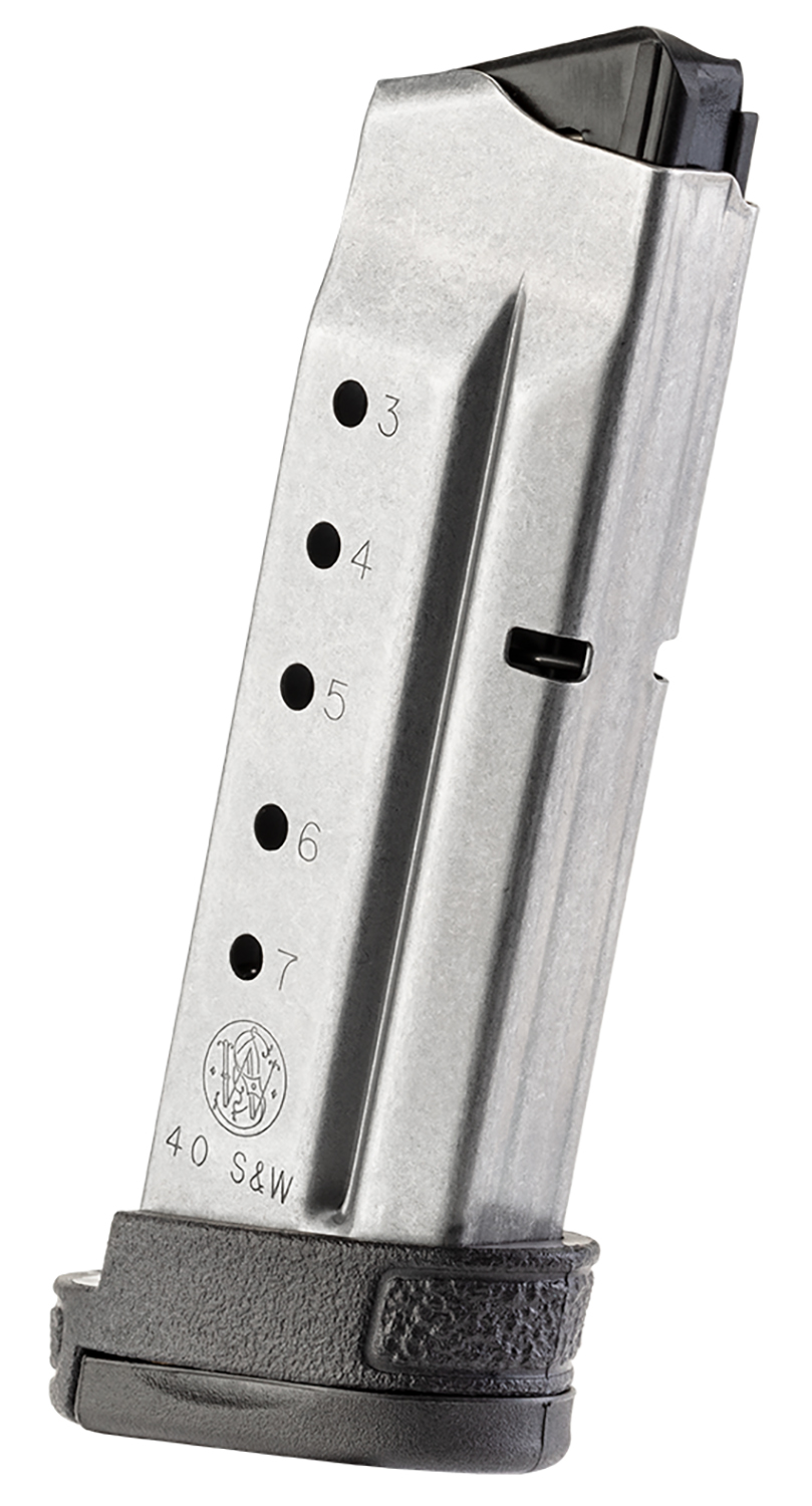 Smith & Wesson M&P40 Shield .40 S&W 7-Round Magazine, Finger Rest, Stainless Steel