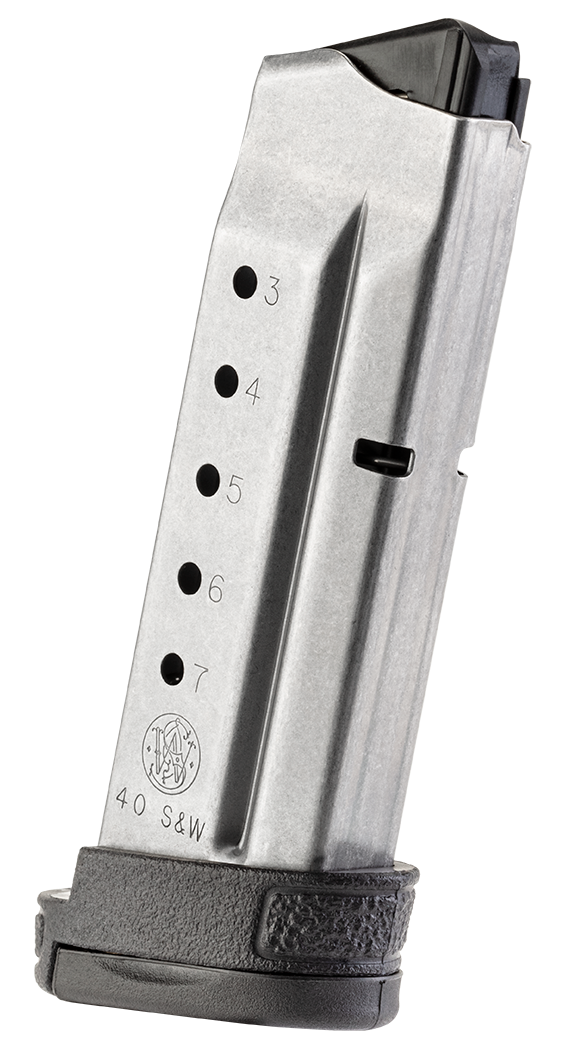 Smith & Wesson M&P40 Shield .40 S&W 7-Round Magazine, Finger Rest, Stainless Steel