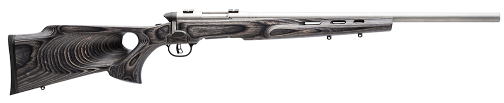Savage Arms B.MAG Target .17 WSM Rifle, 22" Barrel, Gray Laminate Thumbhole