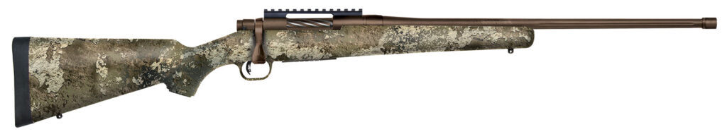 Mossberg Patriot Predator, .243 Win Bolt-Action Rifle, 22", Threaded Barrel, Brown Cerakote/Strata Camo, 5+1