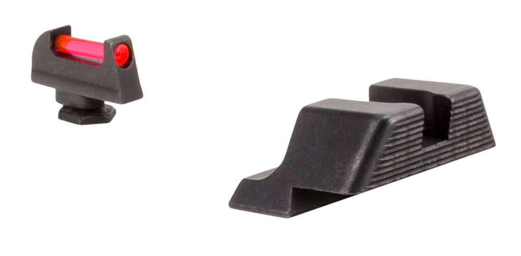 Trijicon Fiber Optic Sight Set for Glock 9mm/.40 S&W with red front fiber and black rear sight
