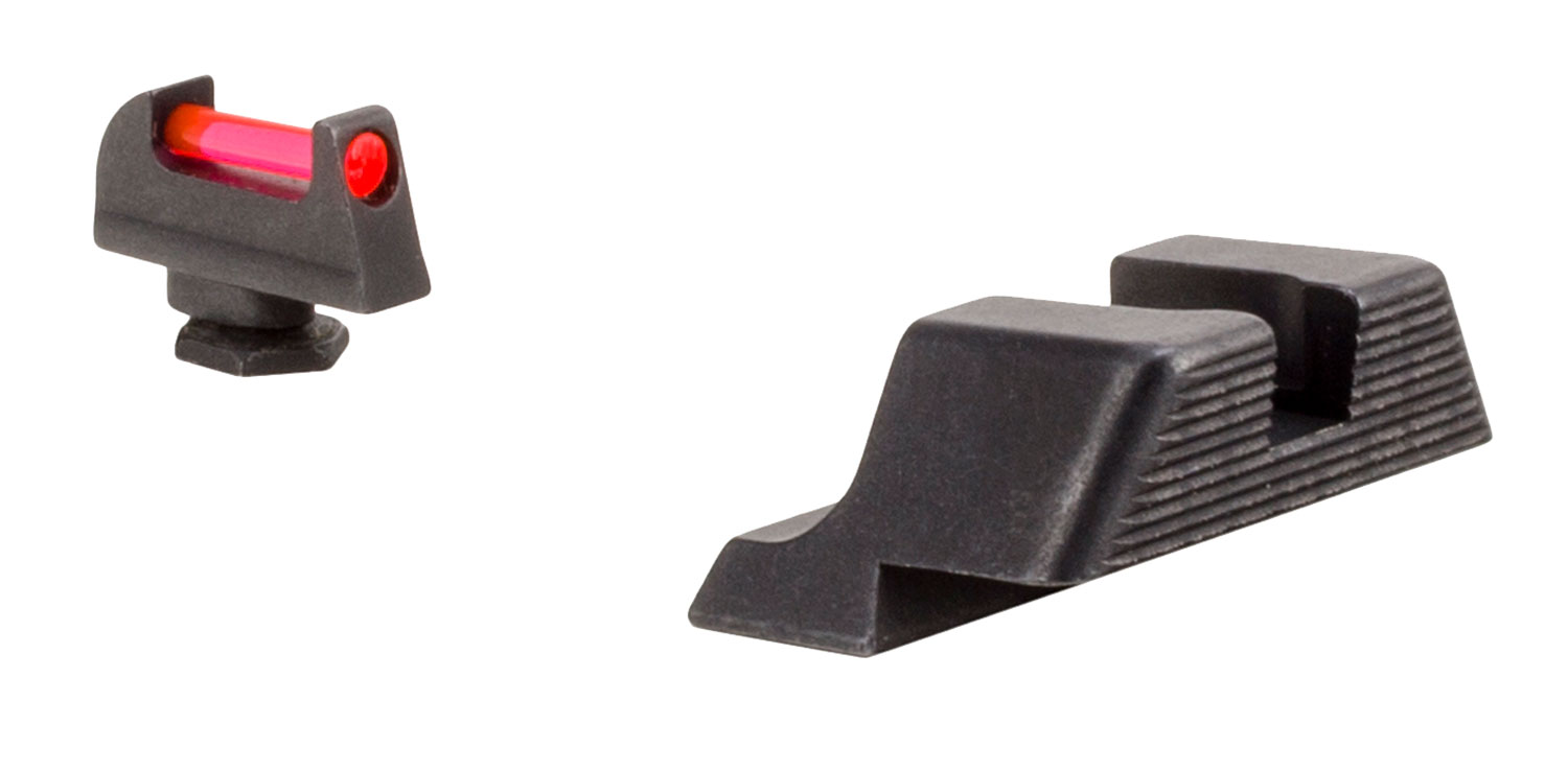 Trijicon Fiber Optic Sight Set for Glock 9mm/.40 S&W with red front fiber and black rear sight