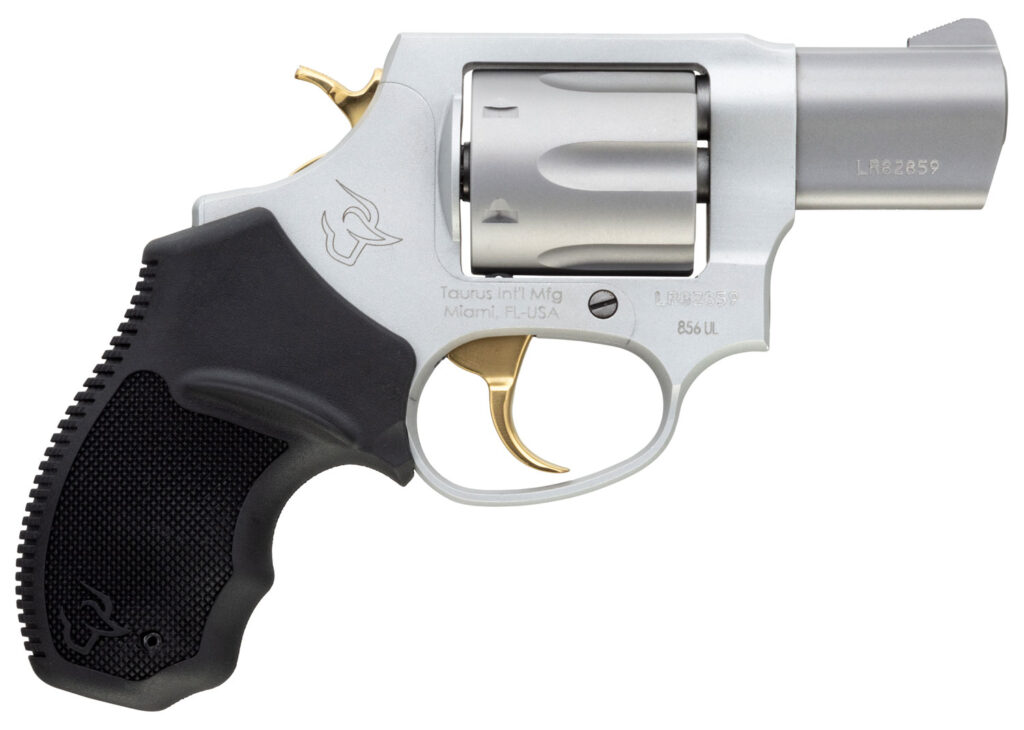Taurus 856 Ultra Lite, .38 Special Revolver, 2" Barrel, Stainless Steel/Gold Accents, 6-Round