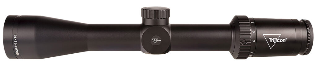 Trijicon Huron 3-12×40 Riflescope, BDC Hunter Holds Reticle, Satin Black - side view