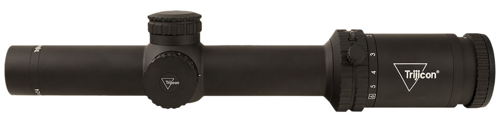Trijicon Credo 1-6×24 SFP Riflescope, Red BDC Segmented Circle .223/55gr Reticle, Matte Black - side view