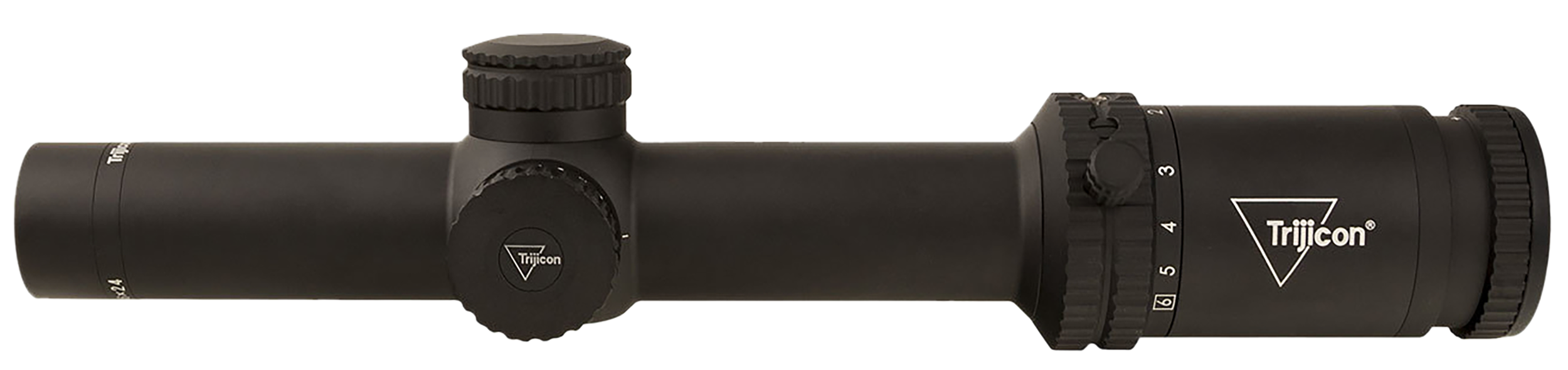 Trijicon Credo 1-6×24 SFP Riflescope, Red BDC Segmented Circle .223/55gr Reticle, Matte Black - side view