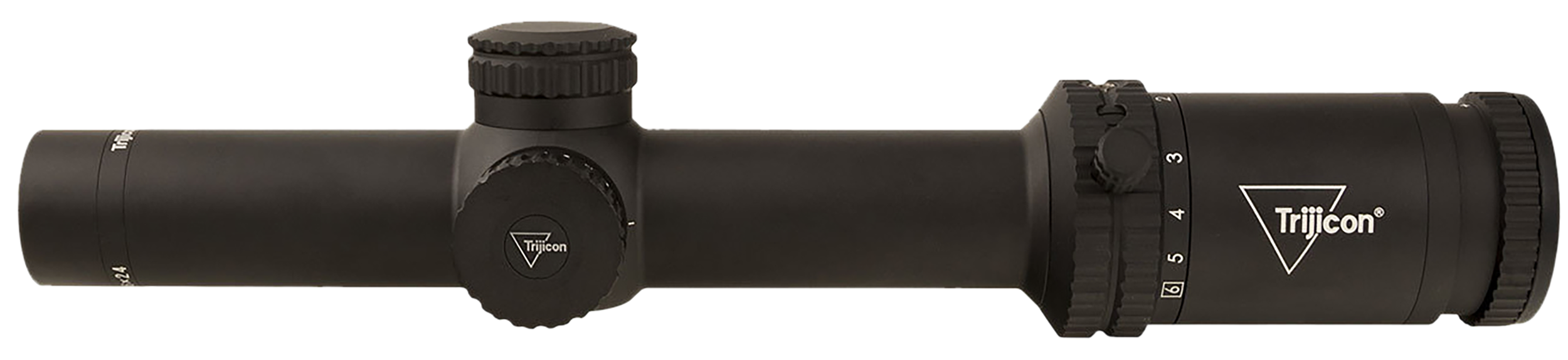 Trijicon Credo 1-6×24 SFP Riflescope, Green BDC Segmented Circle .223/55gr Reticle, Matte Black - side view
