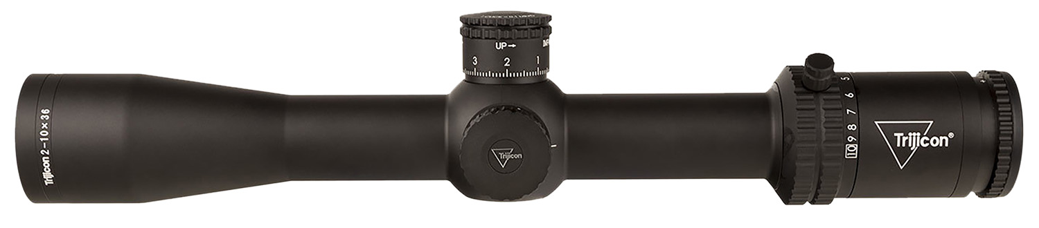 Trijicon Credo 2-10×36 FFP Riflescope, Red MRAD Precision Tree Reticle, Matte Black - side view