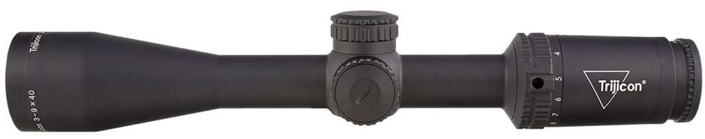 Trijicon Credo 3-9×40 SFP Riflescope, Red Duplex Reticle, Matte Black - side view