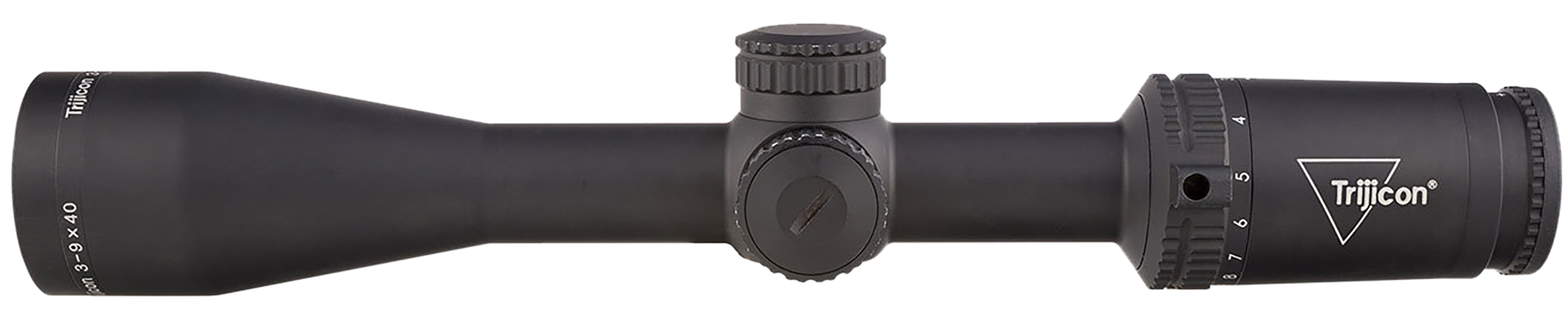 Trijicon Credo 3-9×40 SFP Riflescope, Red Duplex Reticle, Matte Black - side view