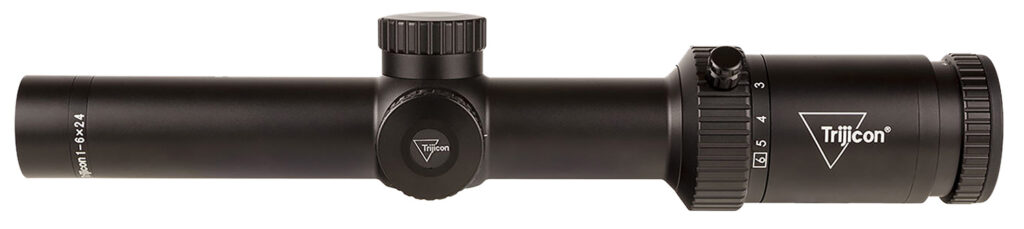 Trijicon Credo HX 1-6×24 SFP Riflescope, Red PowerDot BDC Hunter Holds .308 Reticle, Satin Black