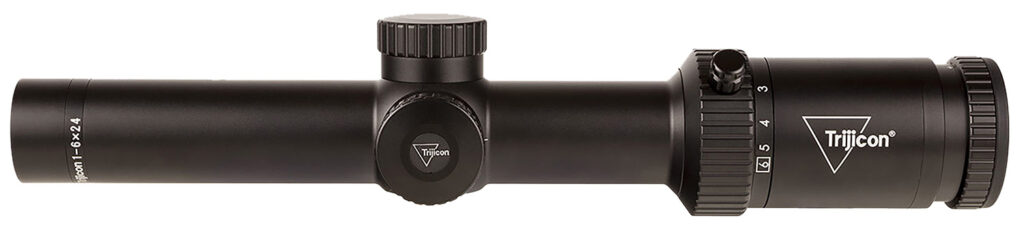 Trijicon Credo HX 1-6×24 FFP Riflescope, Red MOA Segmented Circle Reticle, Satin Black