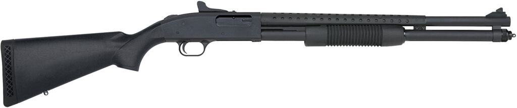 Mossberg 590 Security Persuader, 12 Gauge Pump-Action Shotgun, 20", Ghost Ring Sights, Matte Blue/Black Synthetic, 8+1