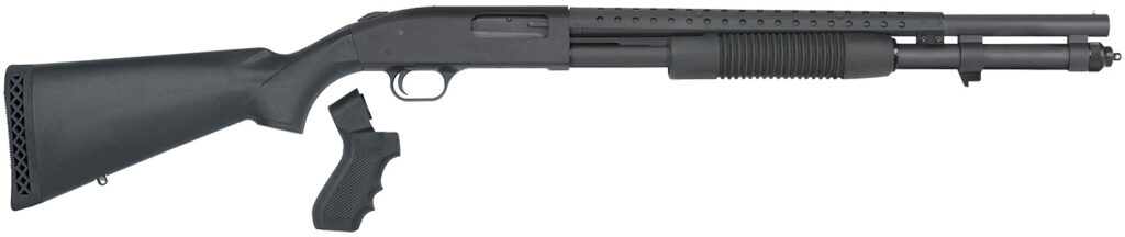 Mossberg 590 Security Persuader, 12 Gauge Pump-Action Shotgun, 20", Pistol Grip, Matte Blue/Black Synthetic, 8+1