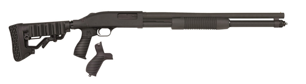 Mossberg 590 FLEX Tactical, 12 Gauge Pump-Action Shotgun, 20", Matte Blue/Black Synthetic, 8+1