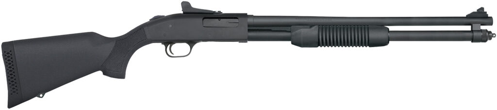 Mossberg 590 Security Persuader, 20 Gauge Pump-Action Shotgun, 20", Ghost Ring Sights, Matte Blue/Black Synthetic, 8+1