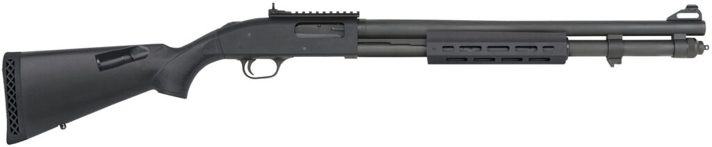 Mossberg 590A1 Tactical, 12 Gauge Pump-Action Shotgun, 20", M-LOK Forend, Ghost Ring Sights, Parkerized/Black Synthetic, 8+1
